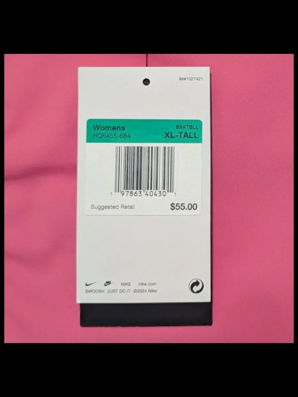 Nike A'ja Wilson A'symmetric Single-Leg Basketball Leggings HQ6455 Pink XL-Tall